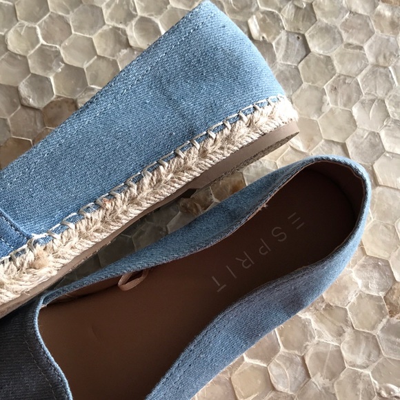 NWOB ESPRIT Blue denim espadrilles size 8 - Picture 4 of 5